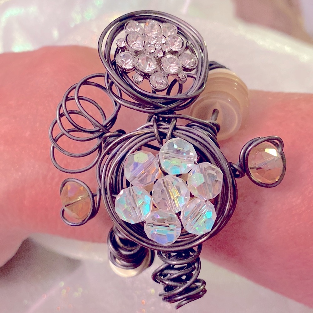 Mixed Media Artsy Cuff Bracelet